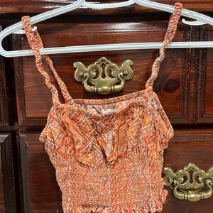 Pink Rose Orange and White Kids Bodysuit